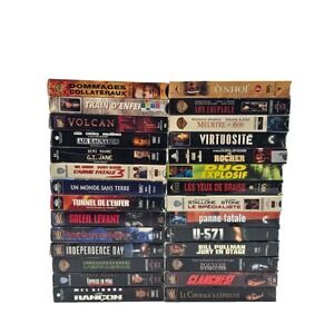 Lot of 28 French VHS Movies – Drama, Thriller, Action, Romance, Comedy | Tested